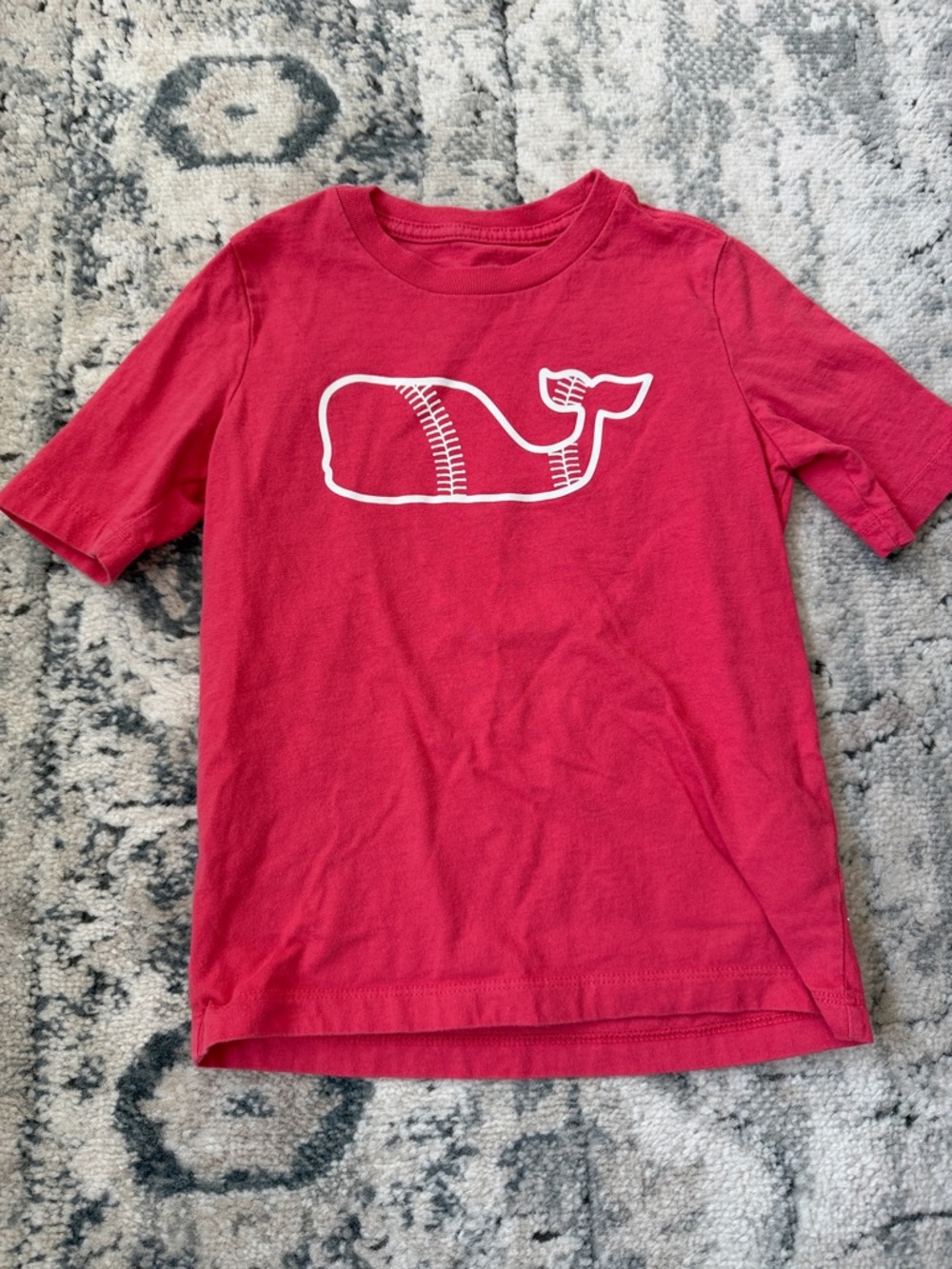 Vineyard Vines Red Kids Whale Tee